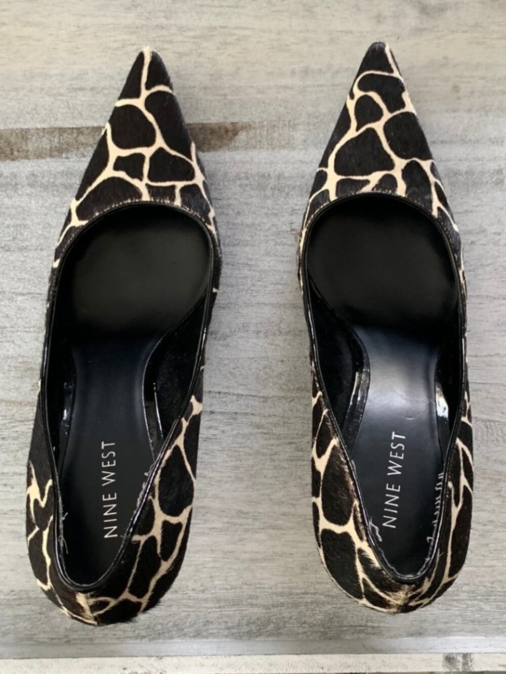 Nine West Nuncio Giraffe print leather pumps sz 6 1/2 - Picture 7 of 7